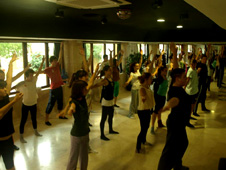 A rehearsal at the studio