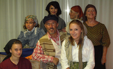 Tevye and family